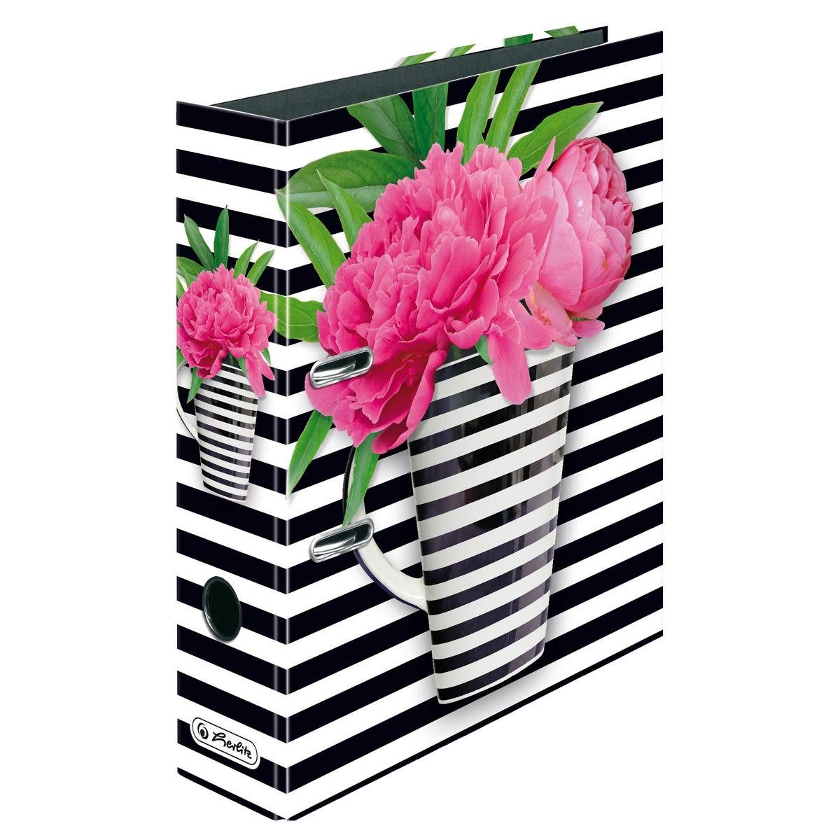 Herlitz Aktenordner Herlitz Motivordner / DIN A4 / 80mm breit / "Black Stripes"