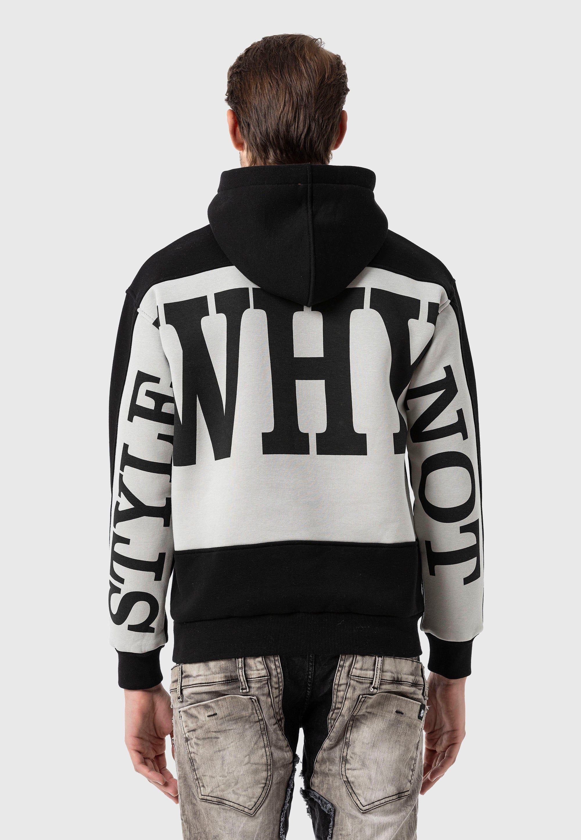 Cipo & Baxx Kapuzenpullover Sweatshirts (1-tlg) mit Statement Ärmel-Print