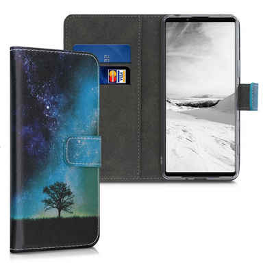kwmobile Handyhülle Wallet Case für Sony Xperia 5 III, Hülle mit Ständer Kartenfächer - Handyhülle