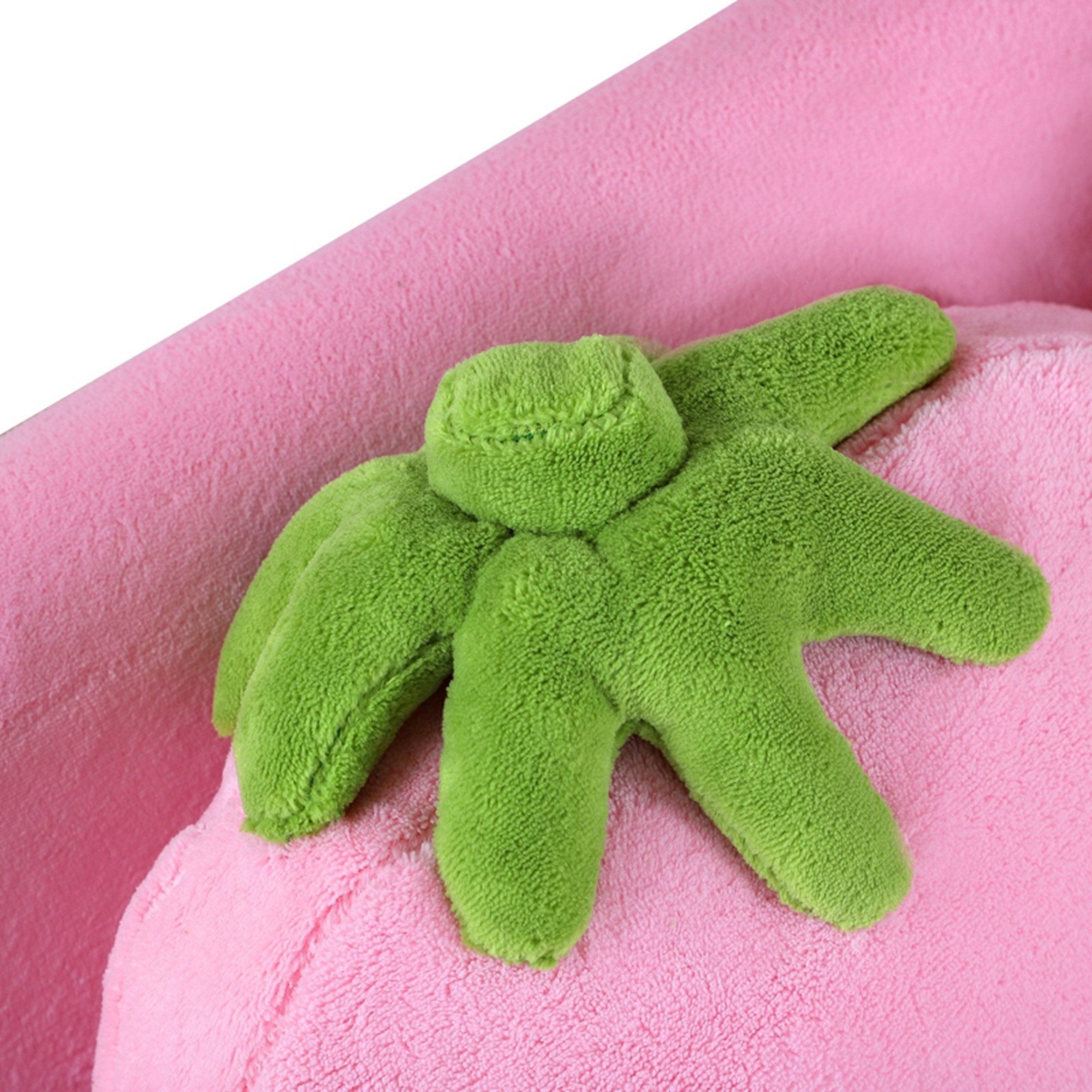 MC Star Kindersofa Kindersessel Sofa Couch Kinder Stuhl Kinderzimmer Softsofa, Doppelsofa Einzelsofa(Erdbeersofa)