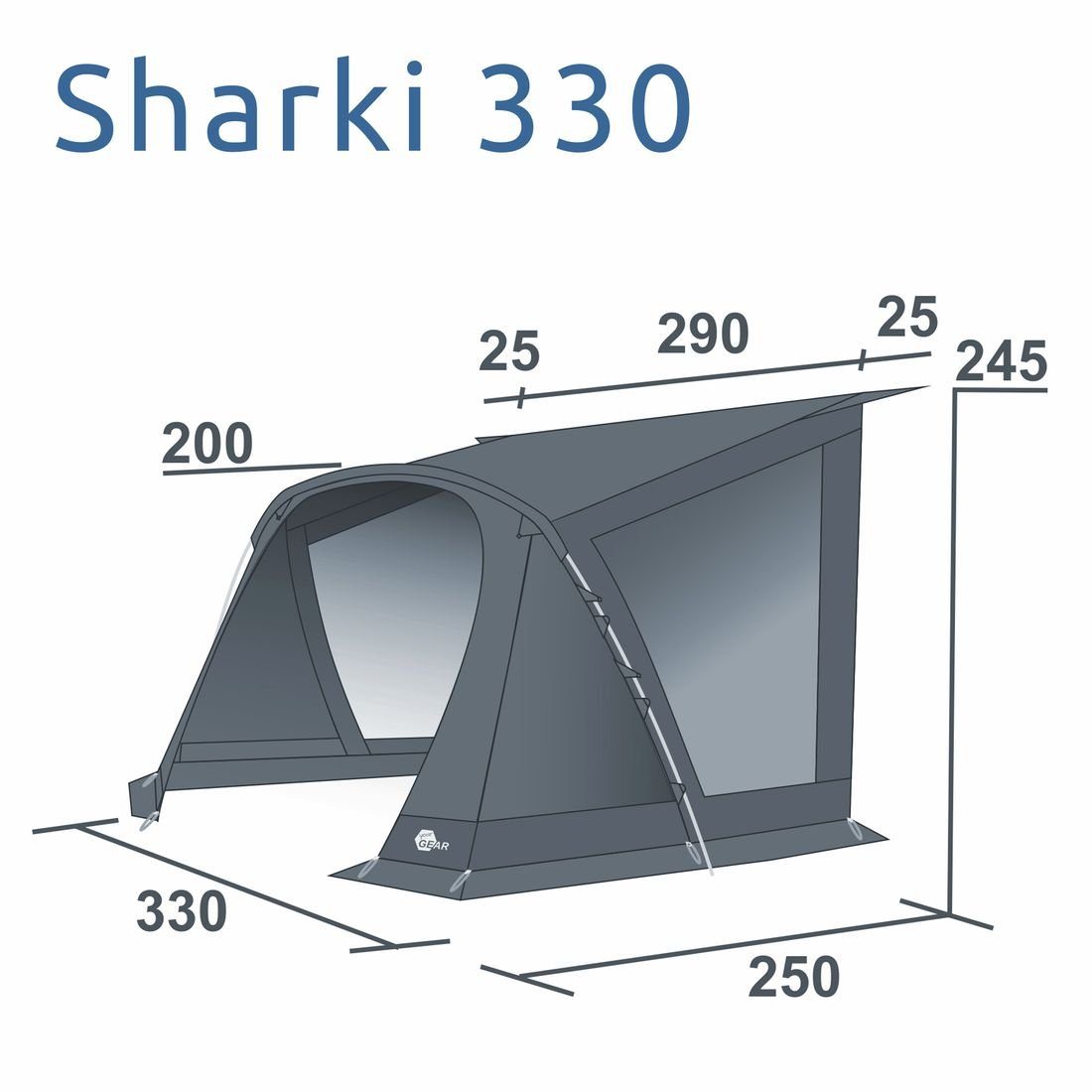 yourGEAR Vorzelt your GEAR Sharki 330 - Wohnwagen Sonnendach Vorzelt Aluges günstig online kaufen