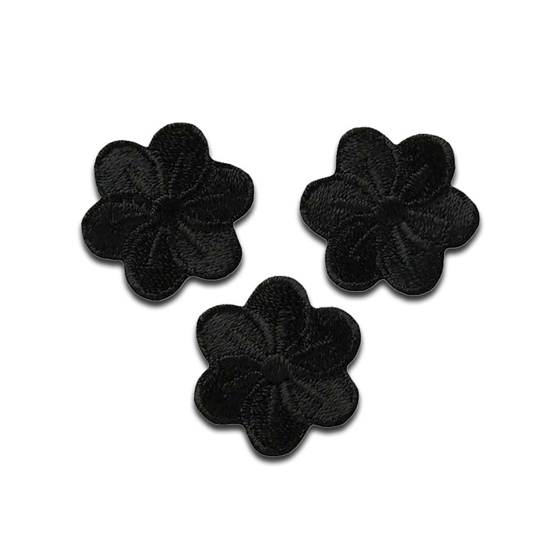 Mono-Quick Aufnäher Bügelbild, Aufbügler, Applikationen, Patches, Flicken, zum aufbügeln, Polyester, Blumen 3 Stück Blüten Pflanze - Größe: 2,2 x 2,2 cm