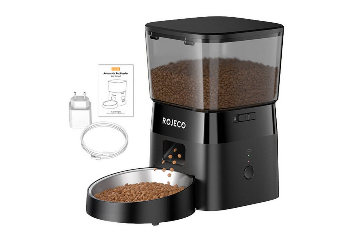 Thumbnail - ROJECO Futterautomat Intelligenter 2L Automatischer Futterspender für Haustiere