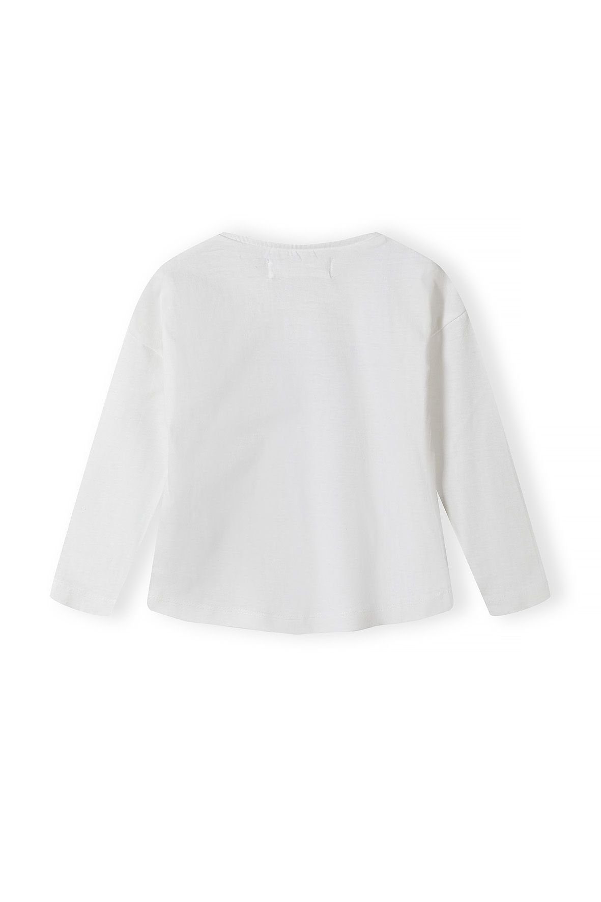 Langarmshirt MINOTI Grafikprint Langarm-T-Shirt mit (3y-14y) Weiß