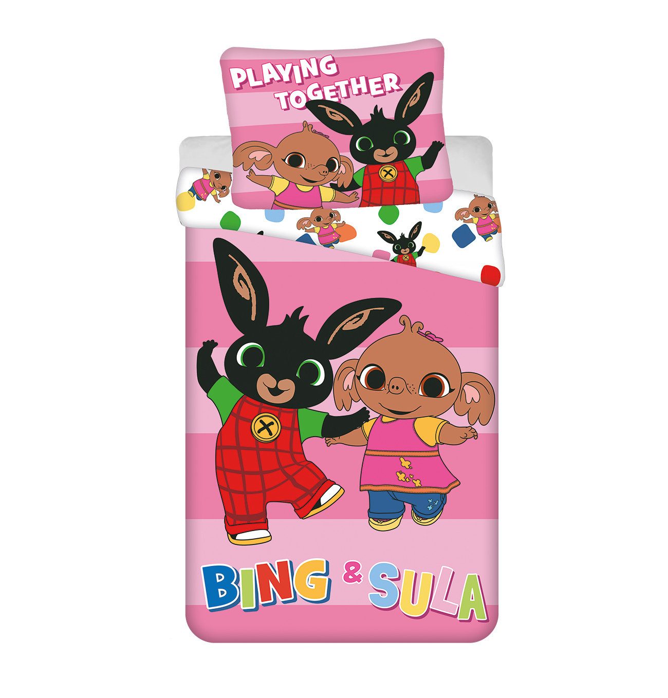 Bing Bettwäsche Baumwolle Kinder Bettbezug Kissenbezug 140 x 200 70 x 90 cm, Baumwolle