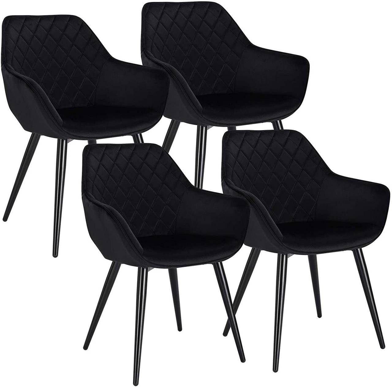 Woltu Esszimmerstuhl (4 Stück), Polsterstuhl, Design Stuhl, mit Armlehnen,  Samt Metall, Rosa online kaufen | OTTO