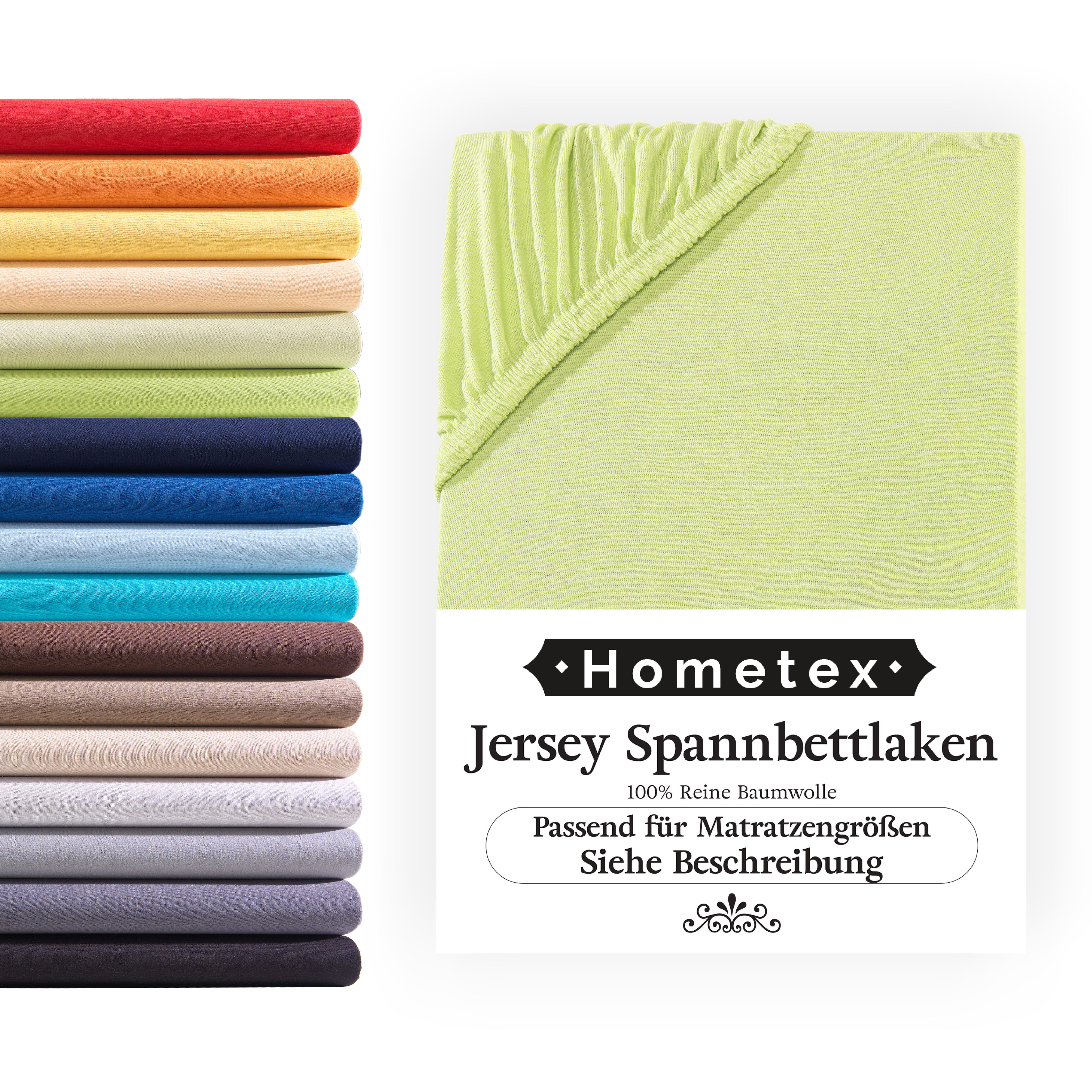 Hometex Premium Textiles Spannbettlaken Jersey-Bettlaken aus 100% Baumwolle günstig online kaufen