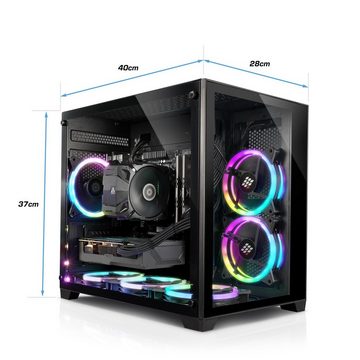 Kiebel Panorama V Gaming-PC (AMD Ryzen 7 AMD Ryzen 7 5700X, RTX 4060, 32 GB RAM, 1000 GB SSD, Luftkühlung, RGB-Beleuchtung, WLAN)