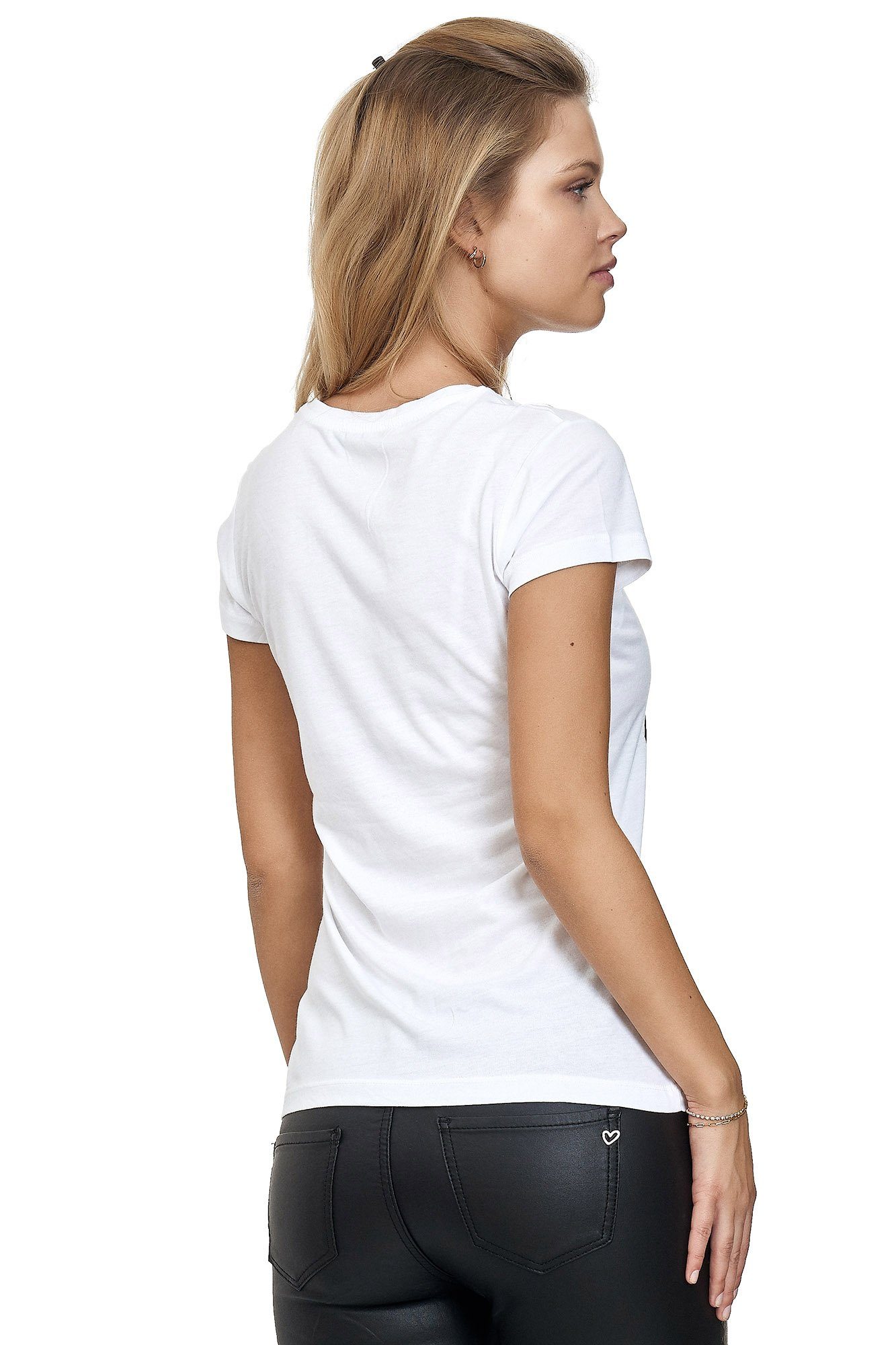 Decay mit T-Shirt glänzendem weiß Frontprint