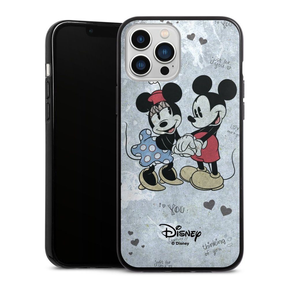DeinDesign Handyhülle Disney Vintage Mickey&Minnie In Love, Apple iPhone 13 Pro Max Silikon Hülle Bumper Case Handy Schutzhülle