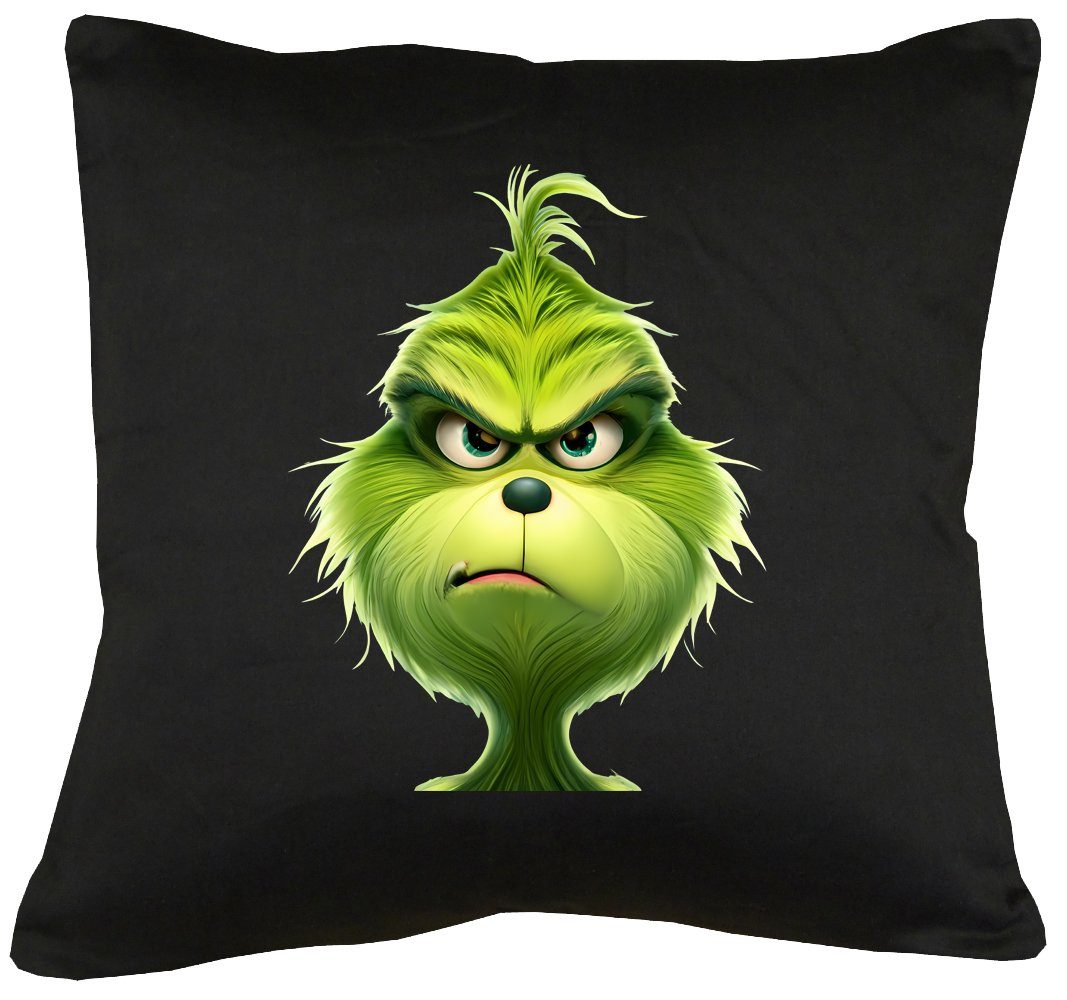 TShirt-People Dekokissen Grumpy Grinch Kissen mit Füllung 40x40cm