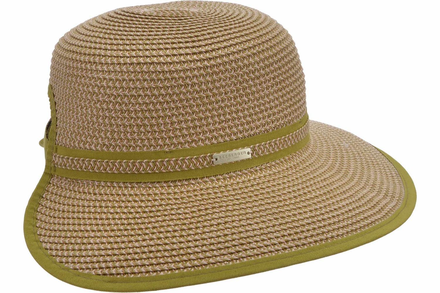Seeberger Strohhut Schute mit Klettverschluss hinten UV Schutz 30