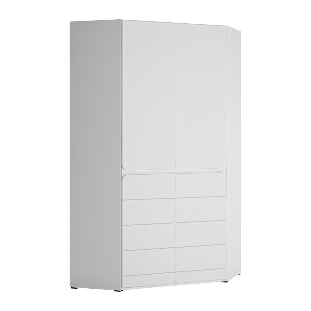 Lomadox Kleiderschrank FLINT-129 Jugendzimmer Kleiderschrank, weiß, matt, 101x193,4x101 cm