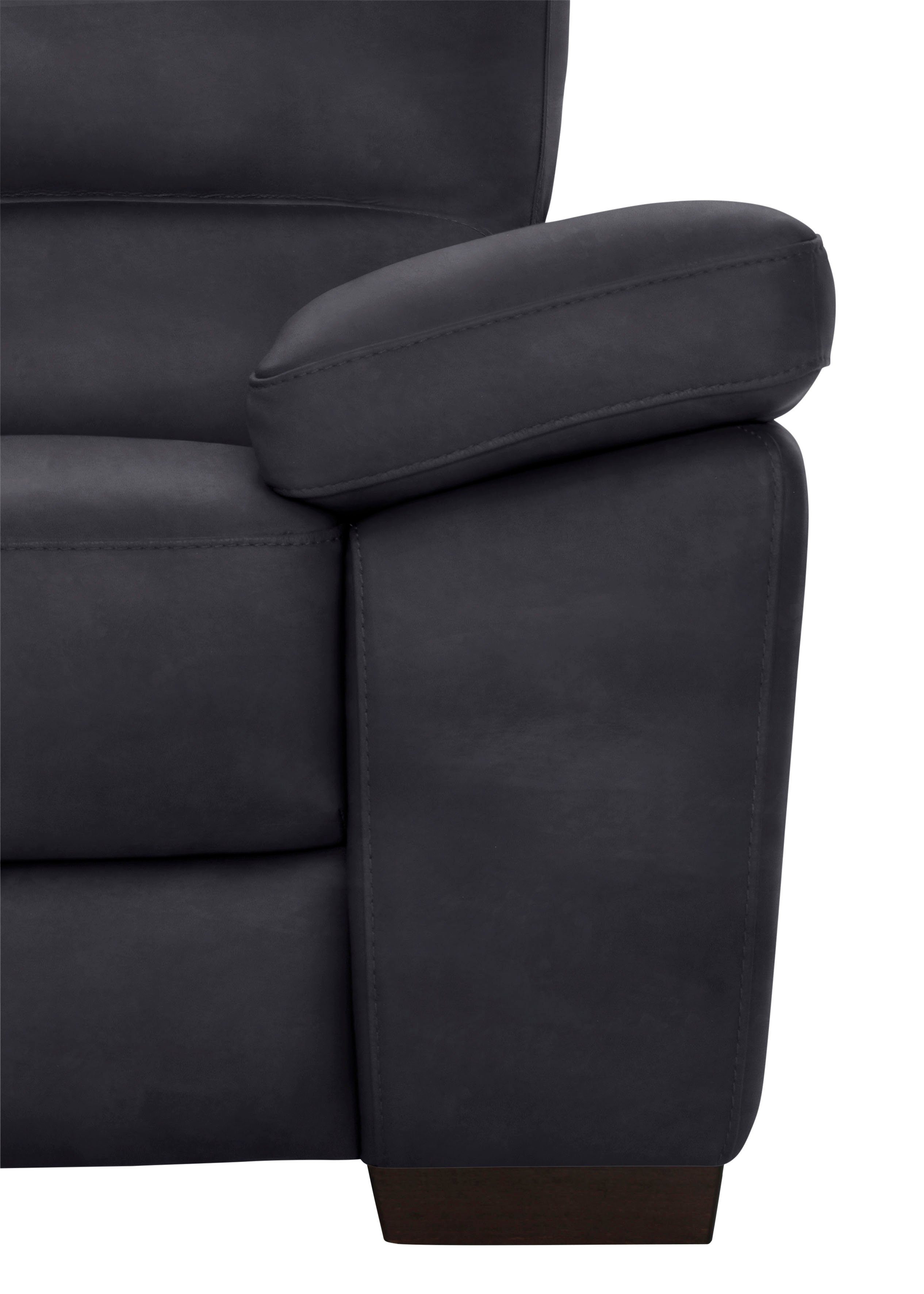 CALIA ITALIA black 3-Sitzer, Polstergarnitur mit Gaia, aus Garnitur 2-Sitzer 2-tlg), (Set, Luxus-Microfaser bestehend und