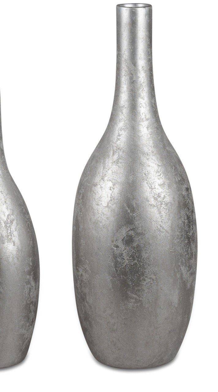 formano Dekovase Vintage, Silber H:52cm D:18cm Keramik