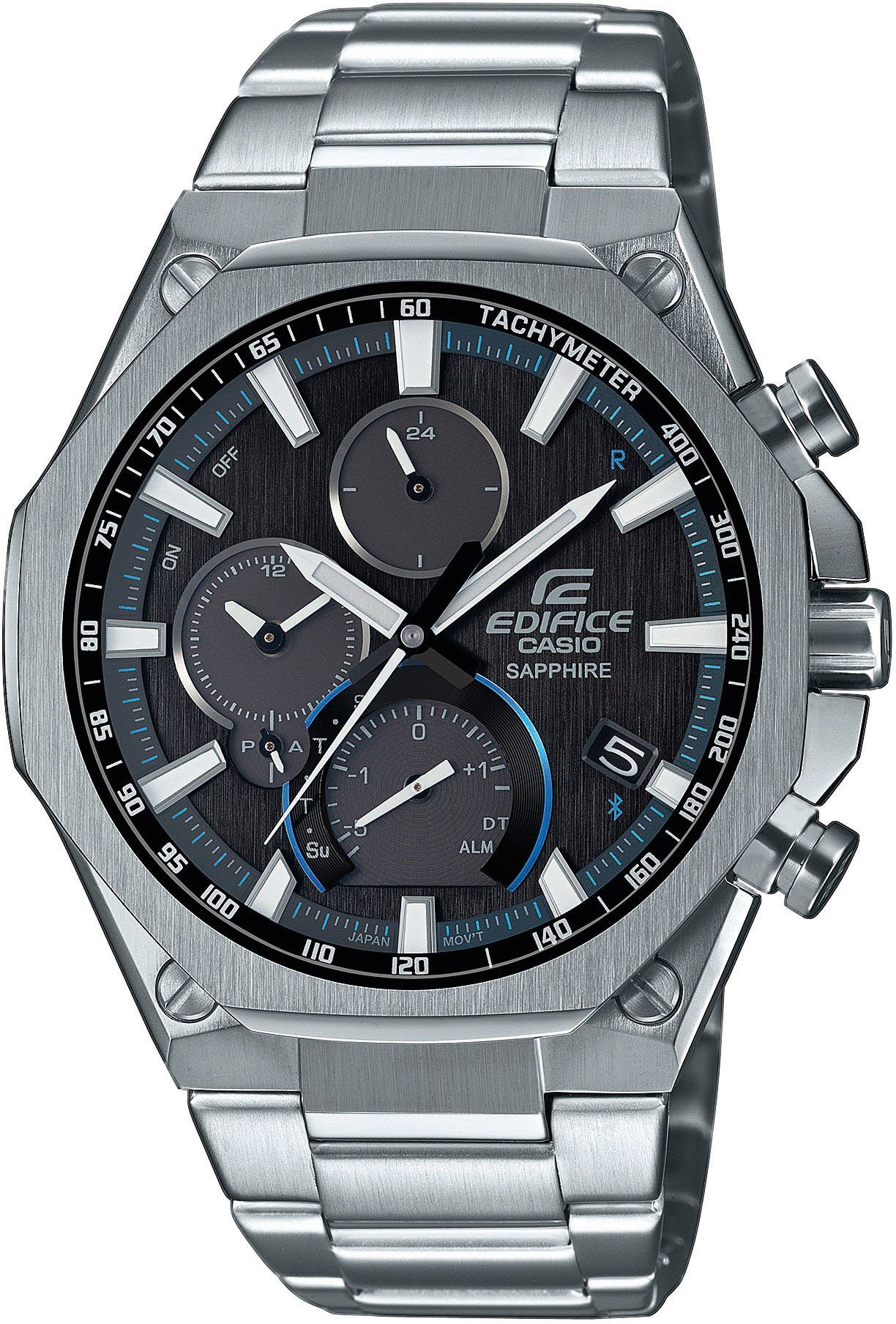 CASIO EDIFICE EQB-1100D-1AER Smartwatch, Solaruhr, Armbanduhr, Herrenuhr, Bluetooth, Stoppfunktion, Saphirglas