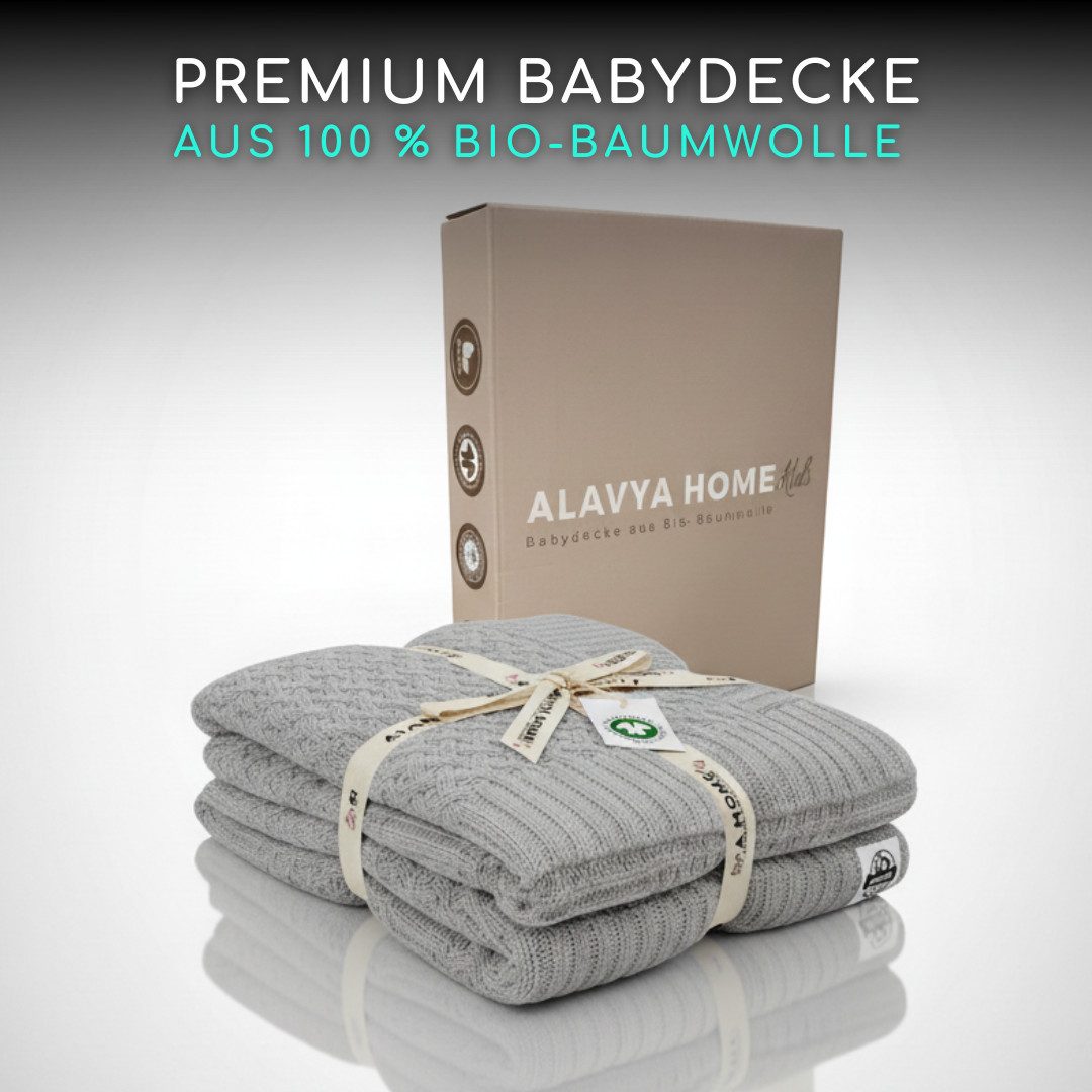 Babydecke 75x100 cm aus 100% Bio Baumwolle, Alavya Home®, Herbst/Winter Neu günstig online kaufen