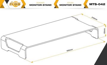 RICOO Schreibtischaufsatz MTS-042, Monitorständer Monitorerhöhung mit Stauraum Bildschirm Tisch Aufsatz