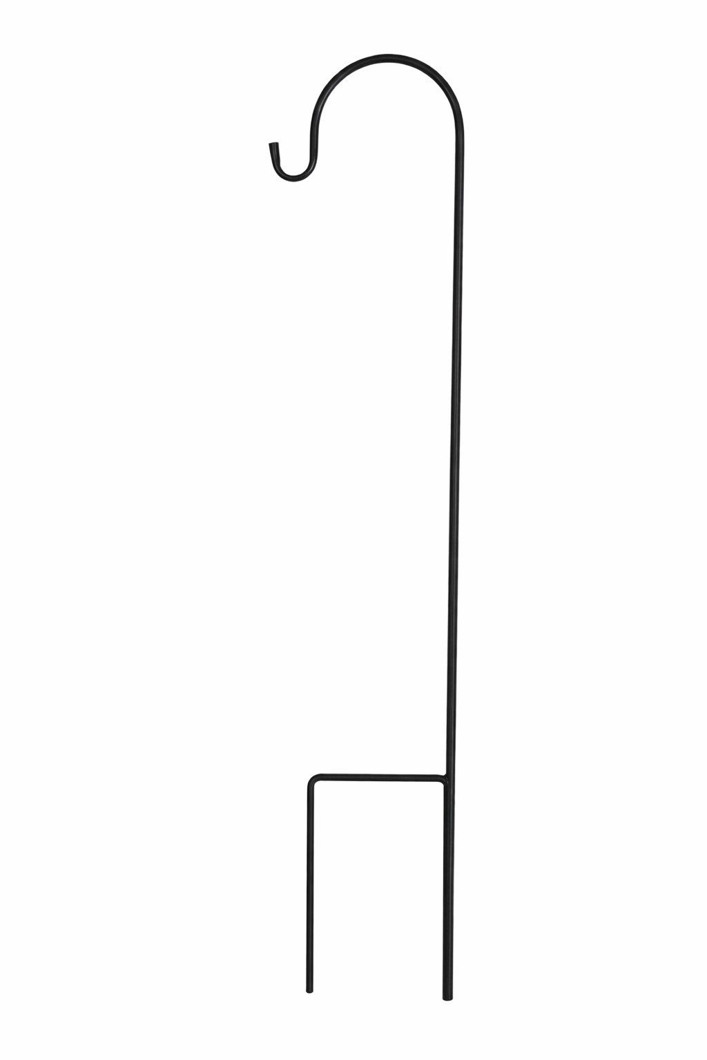 finehomegarden Gartenstecker Metall Stab mit Haken H110cm+H180cm – Rankstab / Hirtenstab Metall (1-St) schwarz Gartenstab Pflanzen & Laternen Gartenstecker 2Größen wählbar