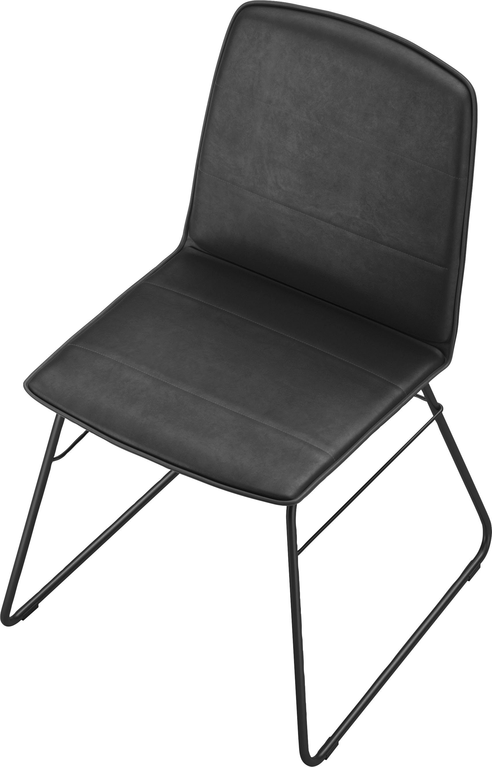 freistil ROLF BENZ Schalenstuhl 118, Stahlrohraußengestell tiefschwarz mit Husse