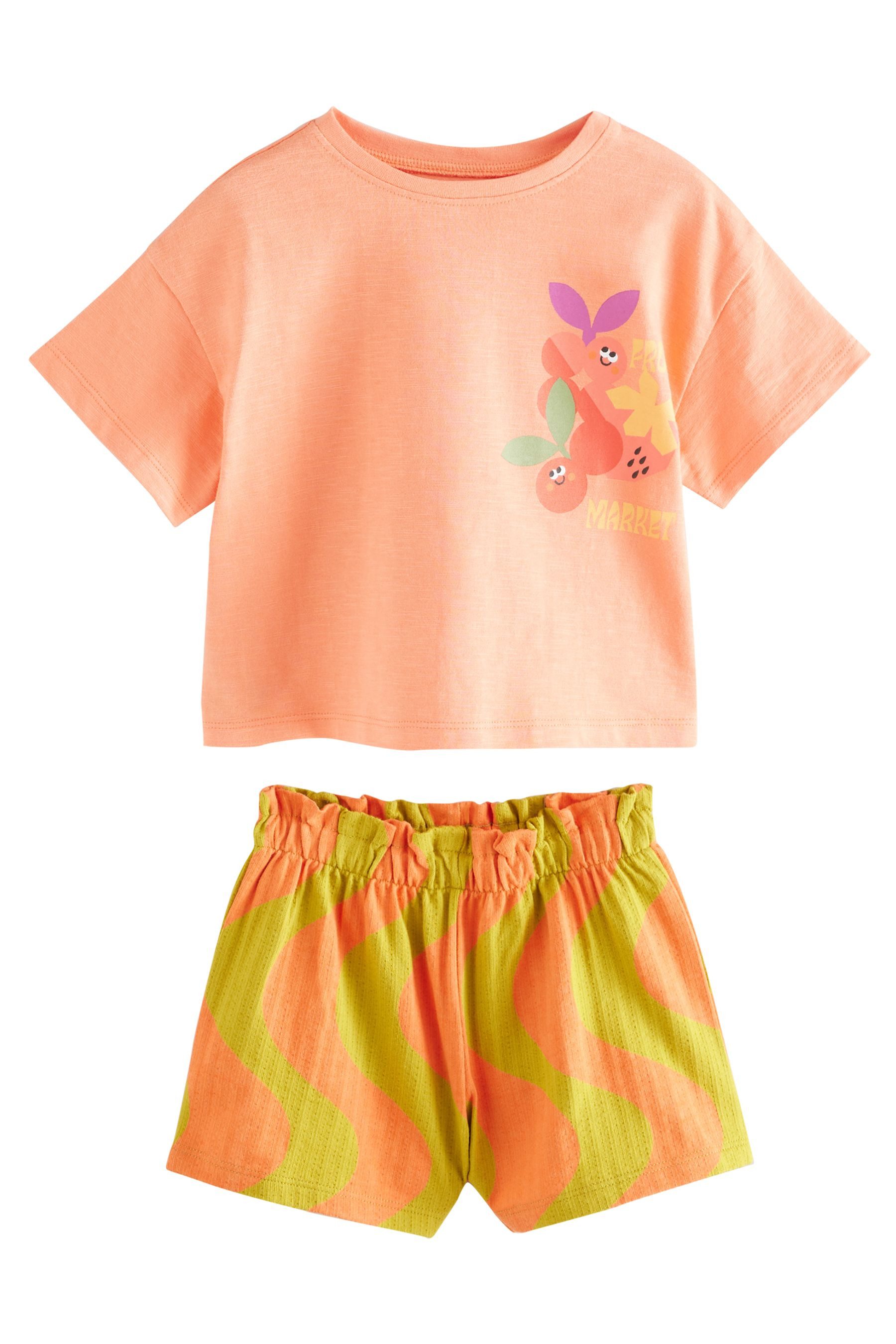 T-Shirt & Shorts Kurzärmeliges T-Shirt und Shorts im Set