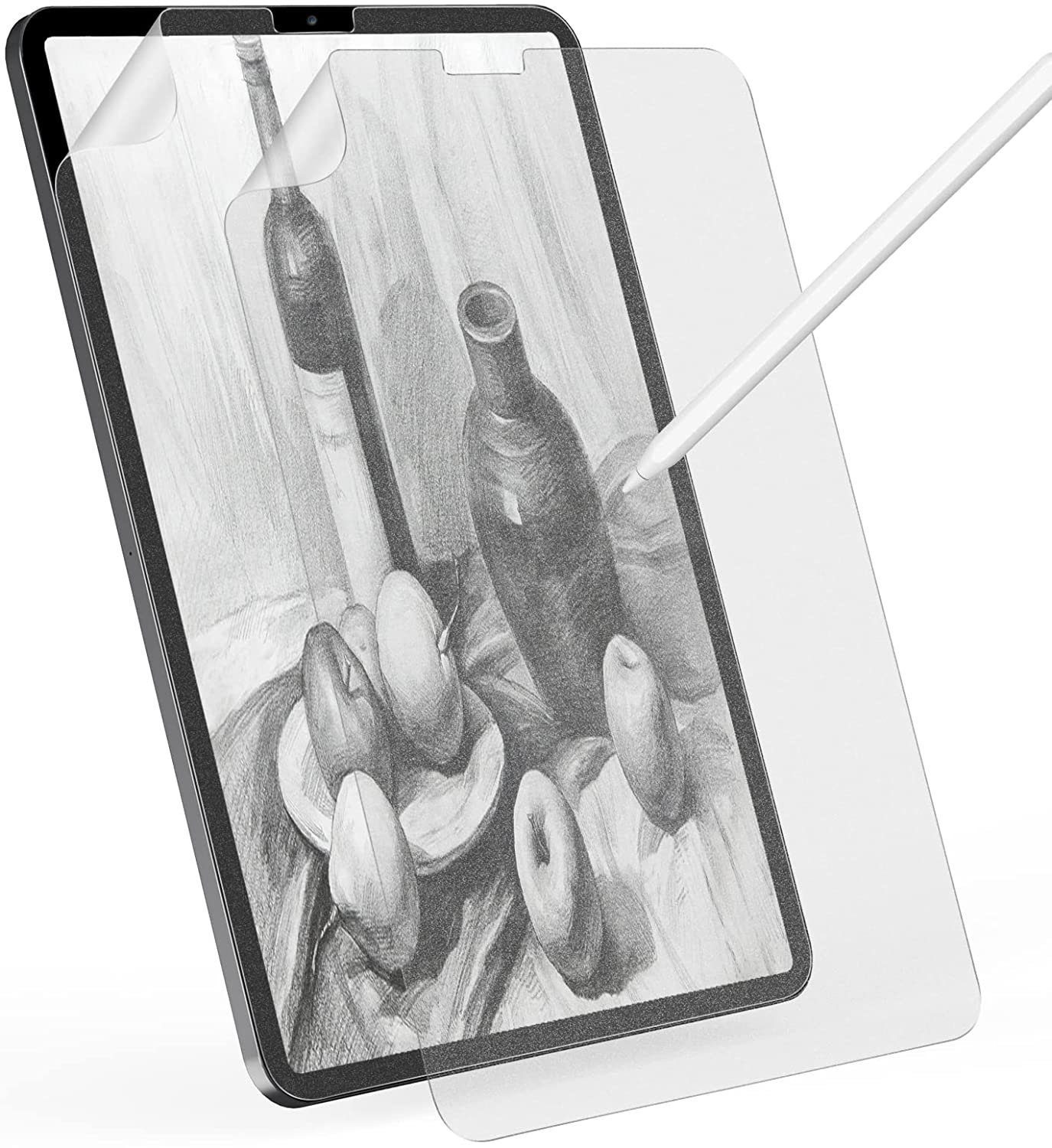 Mutoy Schutzfolie 2 Stück Paper Matte Schutzfolie Matt Papier Folie, (für  iPad Air 5 2022/iPad Air 4 /iPad Pro 11(2018/2020/2021), Matte Folie  Blendfreiem zum Zeichnen, Schreiben und Notizen Machen)