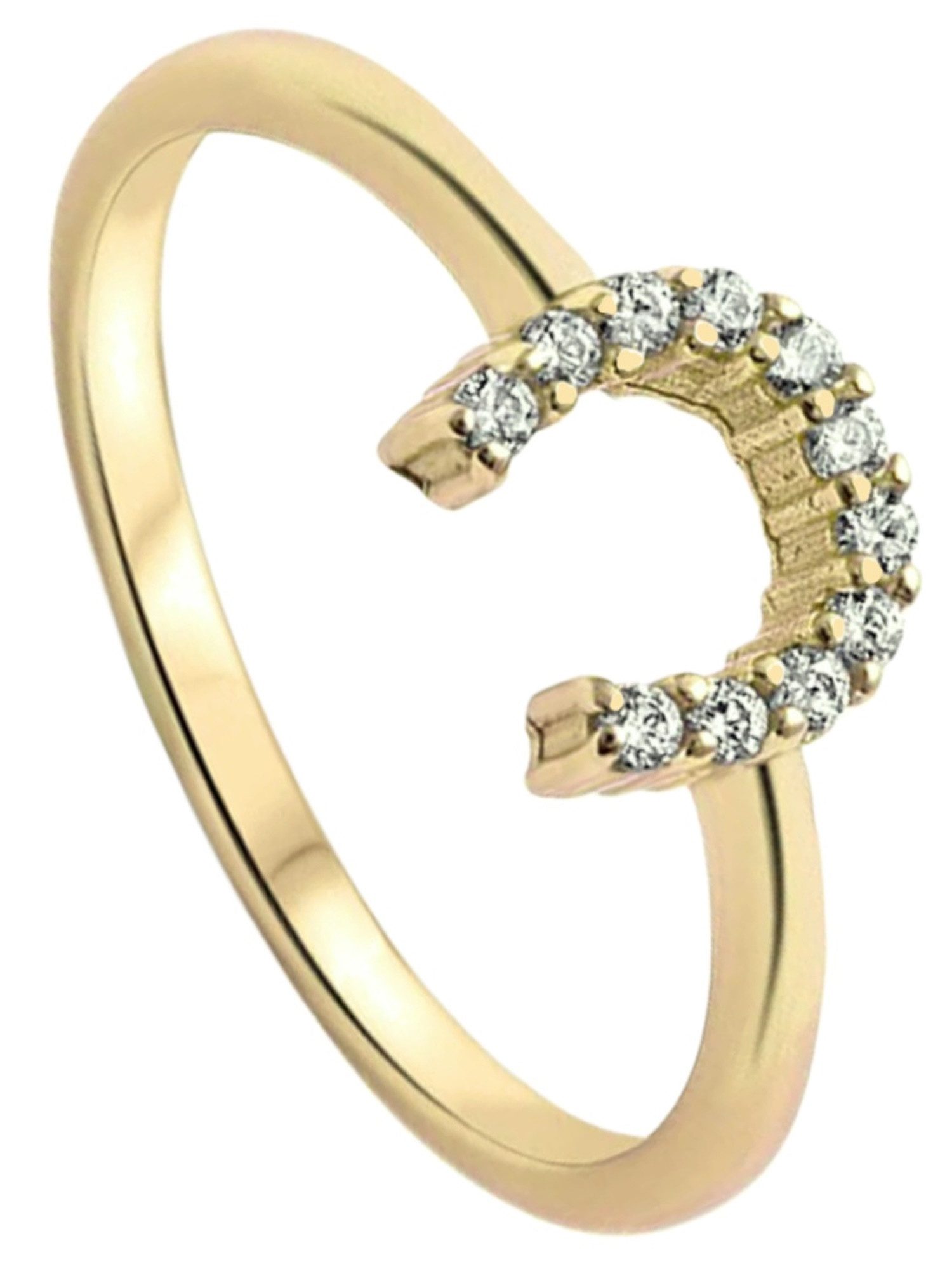 Goldene Hufeisen Goldring Hufeisen Fingerring 18kt günstig online kaufen