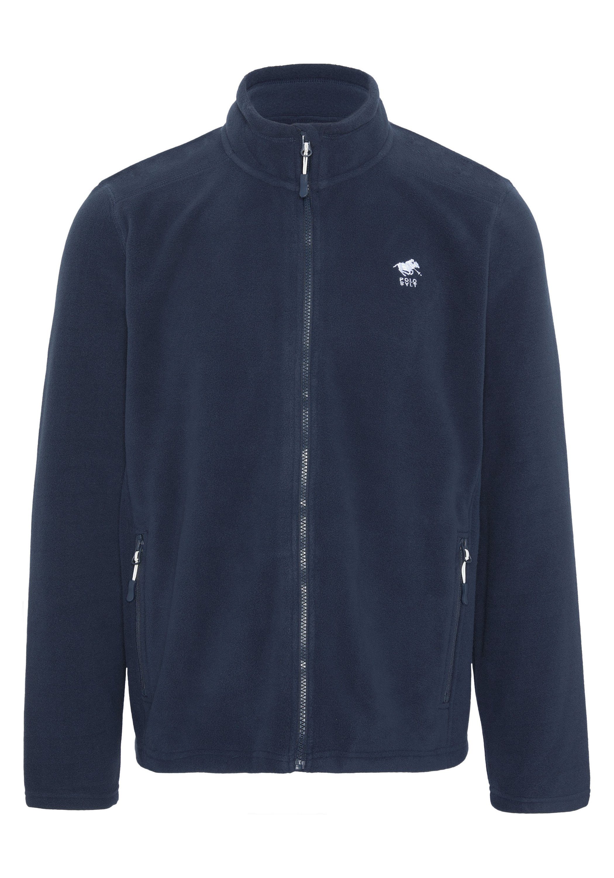 Polo Sylt Fleecejacke mit Label-Stitchings günstig online kaufen