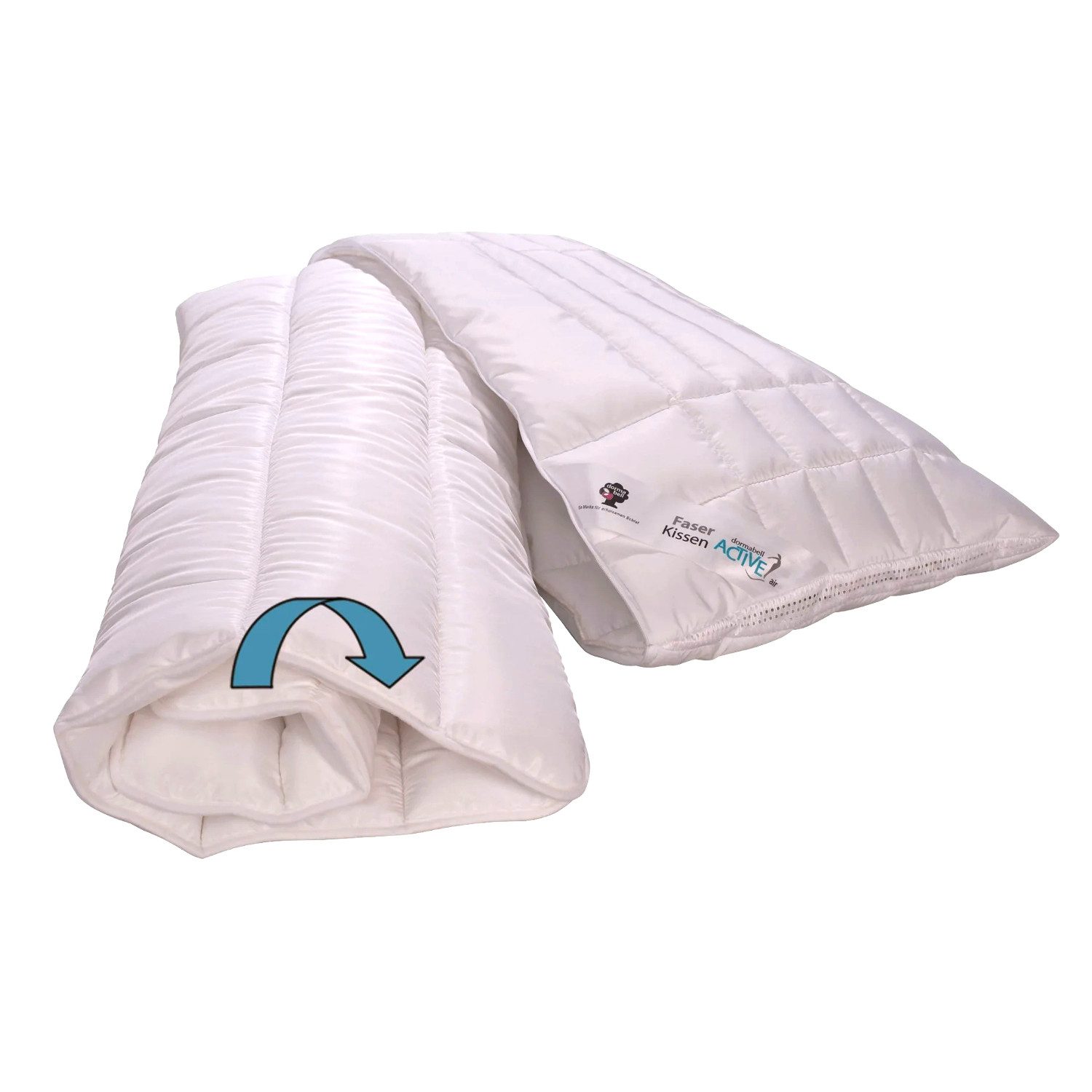 Dormabell Kunstfaserkopfkissen Dormabell Active air - Faser Kopfkissen Funktions Lagenkissen 40x80, Füllung: 100% Polyester, Bezug: 100% Polyester, Seitenschläfer, Rückenschläfer, Bauchschläfer, Hergestellt in Deutschland