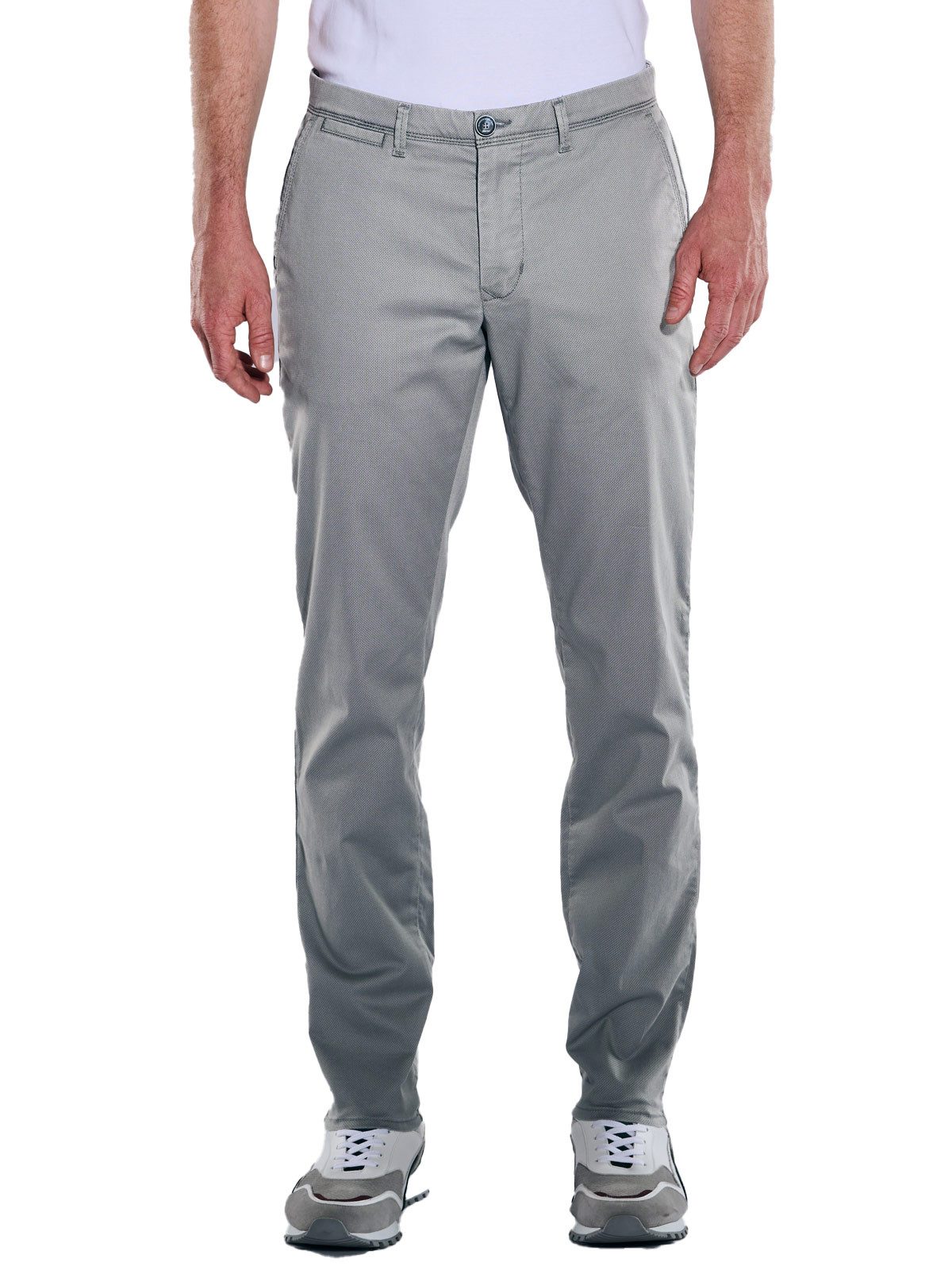 Chinohose Herren Chino regular, Dunkelgrau