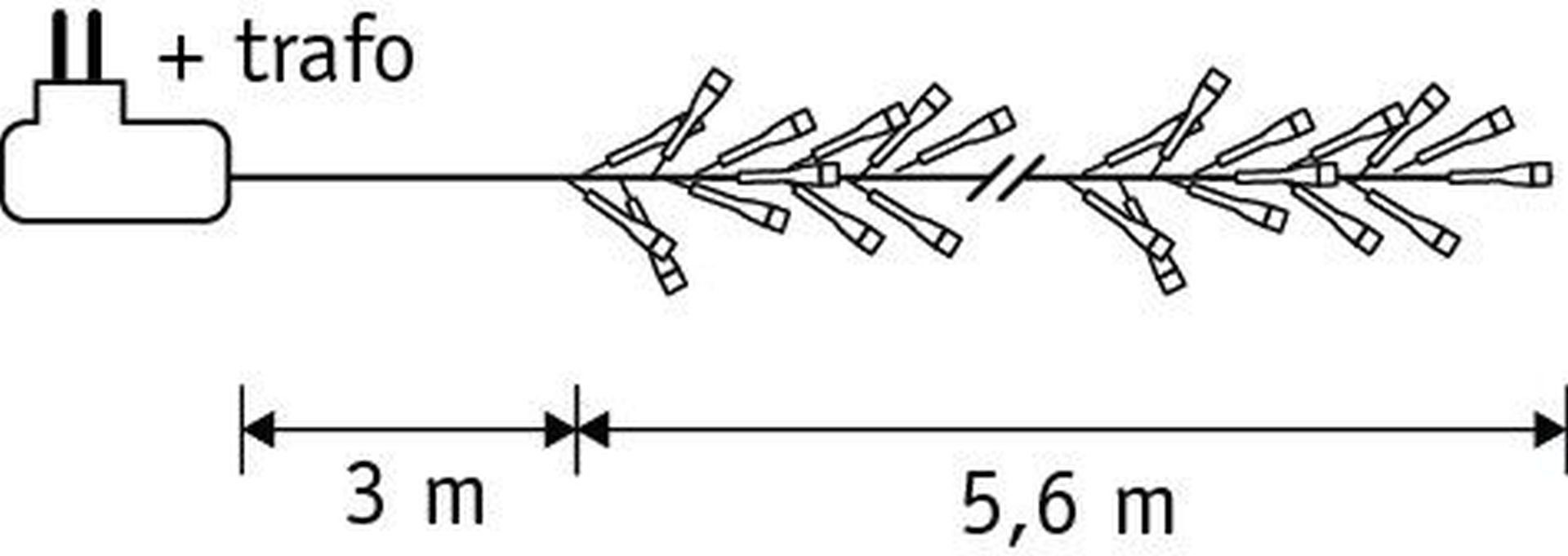 Luca Lighting LED-Lichterkette Cluster Lichterkette 768 LED mit 8 Funktionen Klassik Warmweiss Timer, 300 cm Anschlusskabel