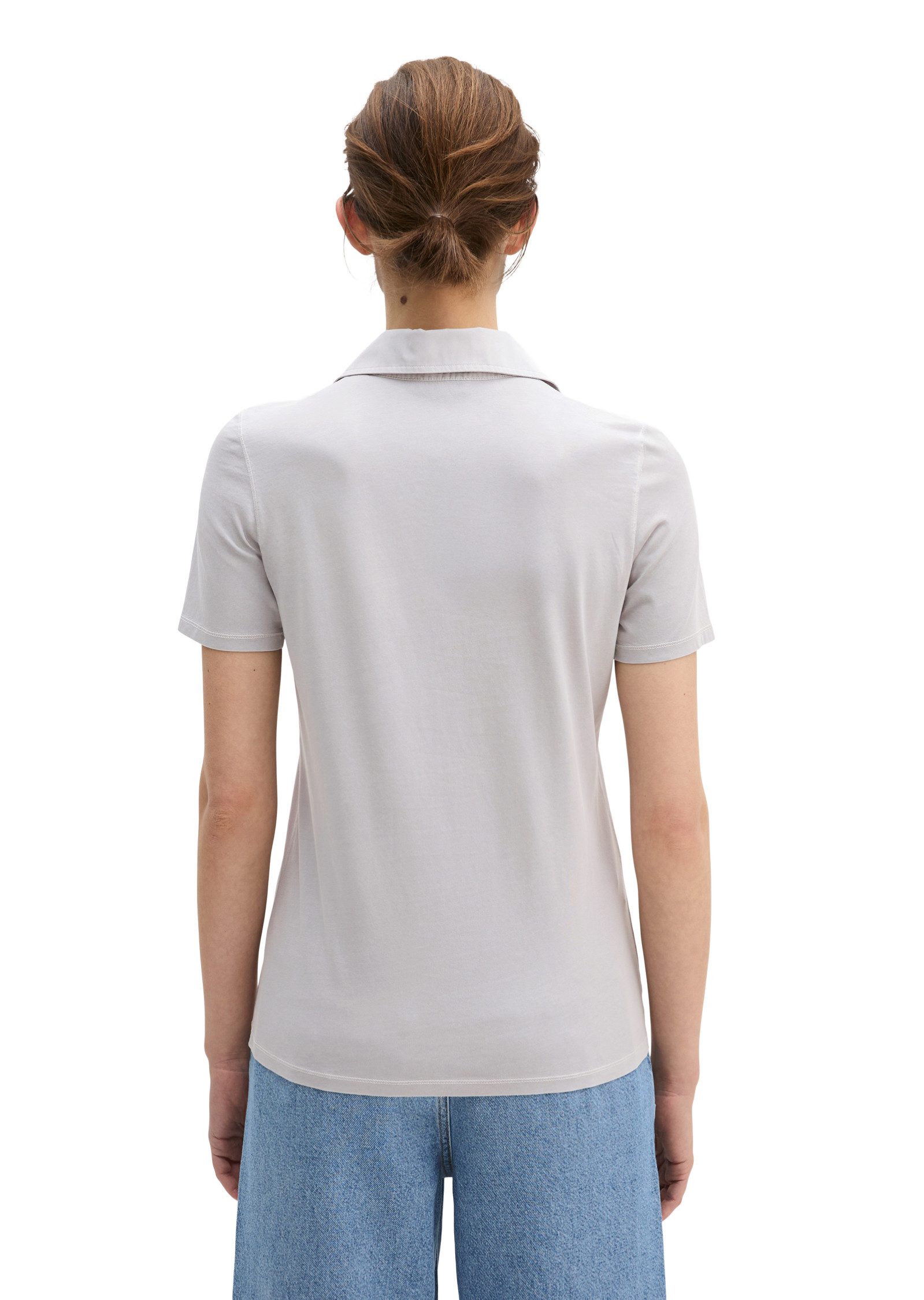Marc O'Polo Poloshirt mit Material-Mix-Details – Bild 3 von 5