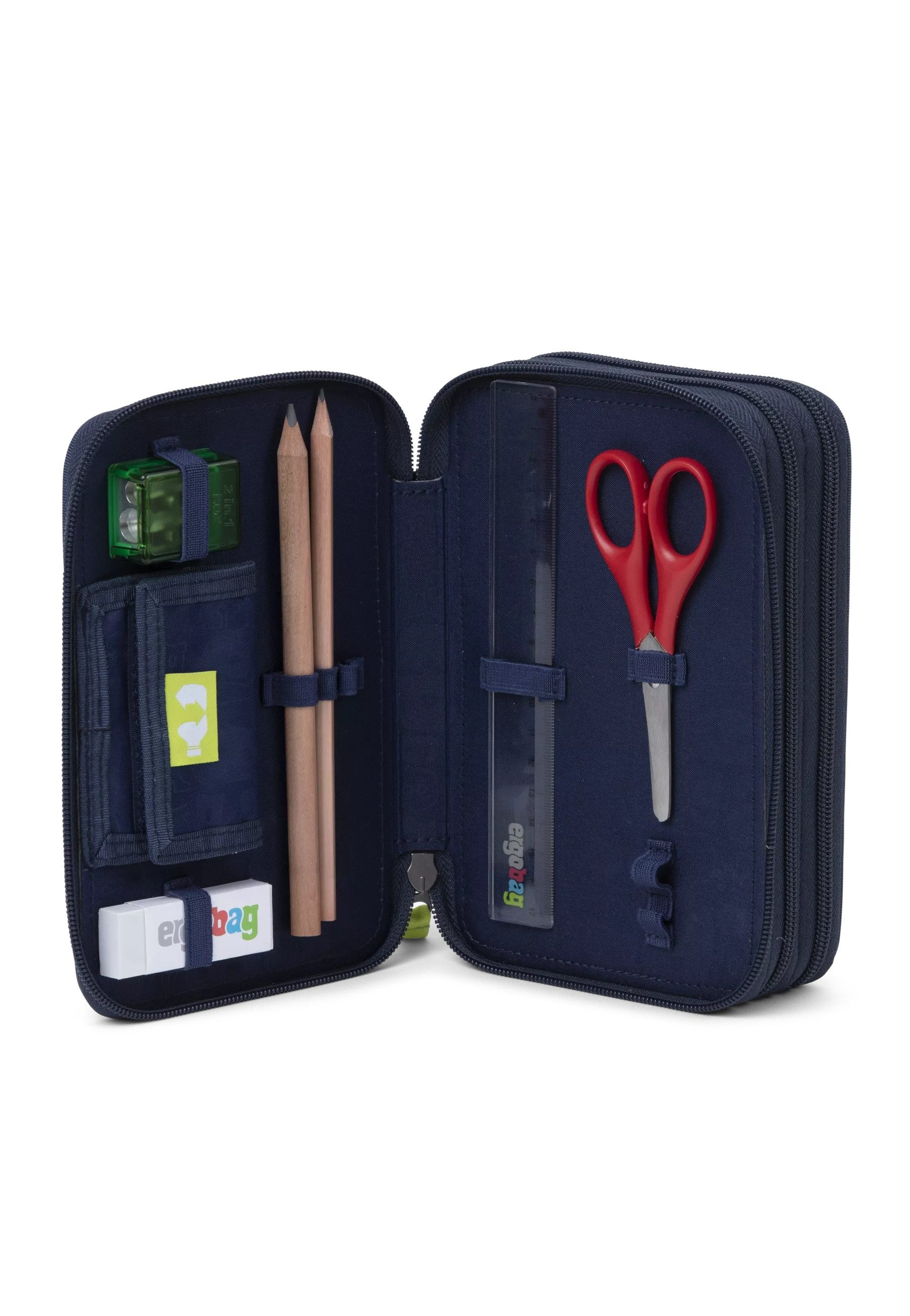 ergobag Federmäppchen Maxi Mäppchen ., (41-tlg), mit Stiften befüllt