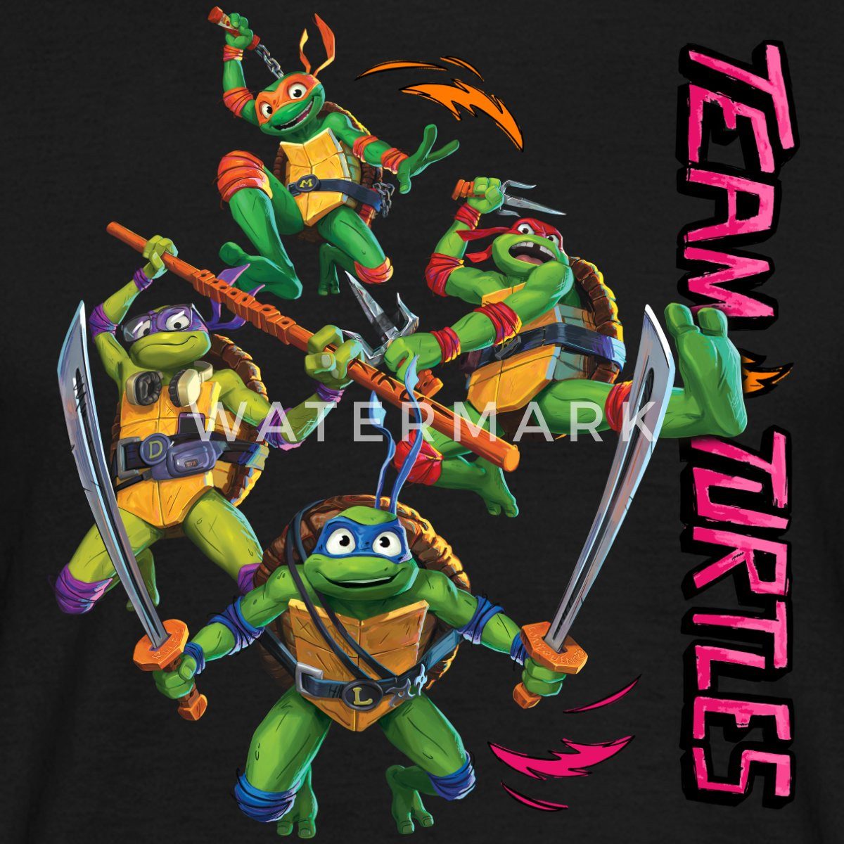 Spreadshirt T-Shirt TMNT Mutant Mayhem Team Turtles Männer T-Shirt (1-tlg)