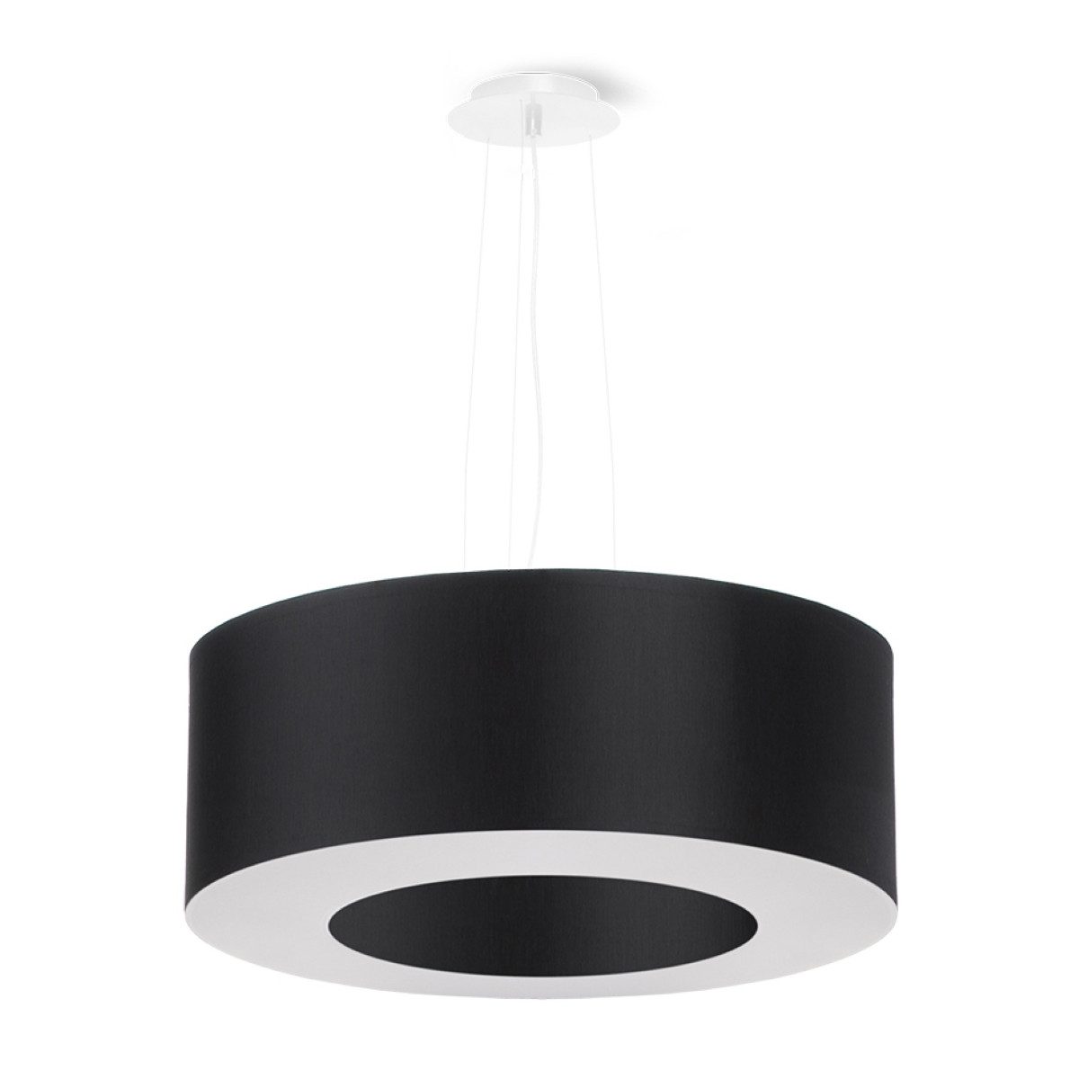 SOLLUX lighting Kronleuchter Kronleuchter Saturno 50 Schwarz, Nicht enthalten