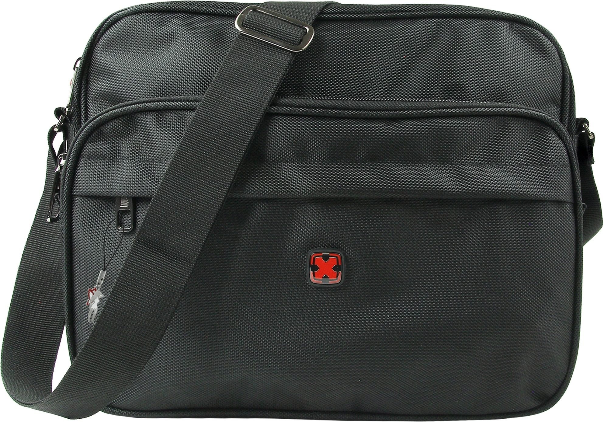 Travel N Meet Schultertasche Travel N Meet Schultertasche Herren (Schultertasche), Herren Spinnstoff, Polyester Schultertasche, schwarz ca. 33cm