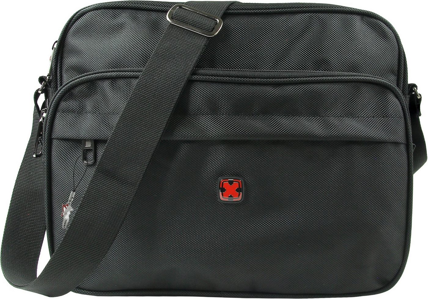 Travel N Meet Schultertasche Travel N Meet Schultertasche Herren (Schultertasche), Herren Spinnstoff, Polyester Schultertasche, schwarz ca. 33cm