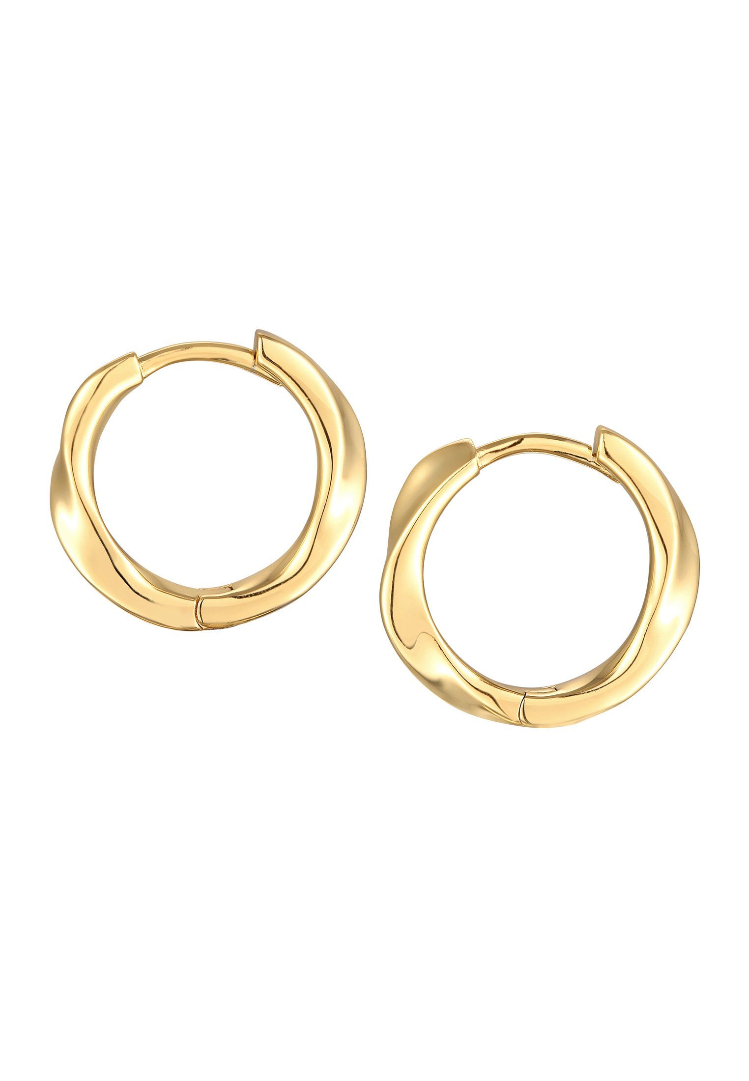 Elli Paar Creolen Elli Creolen Twisted Look Goldfarben