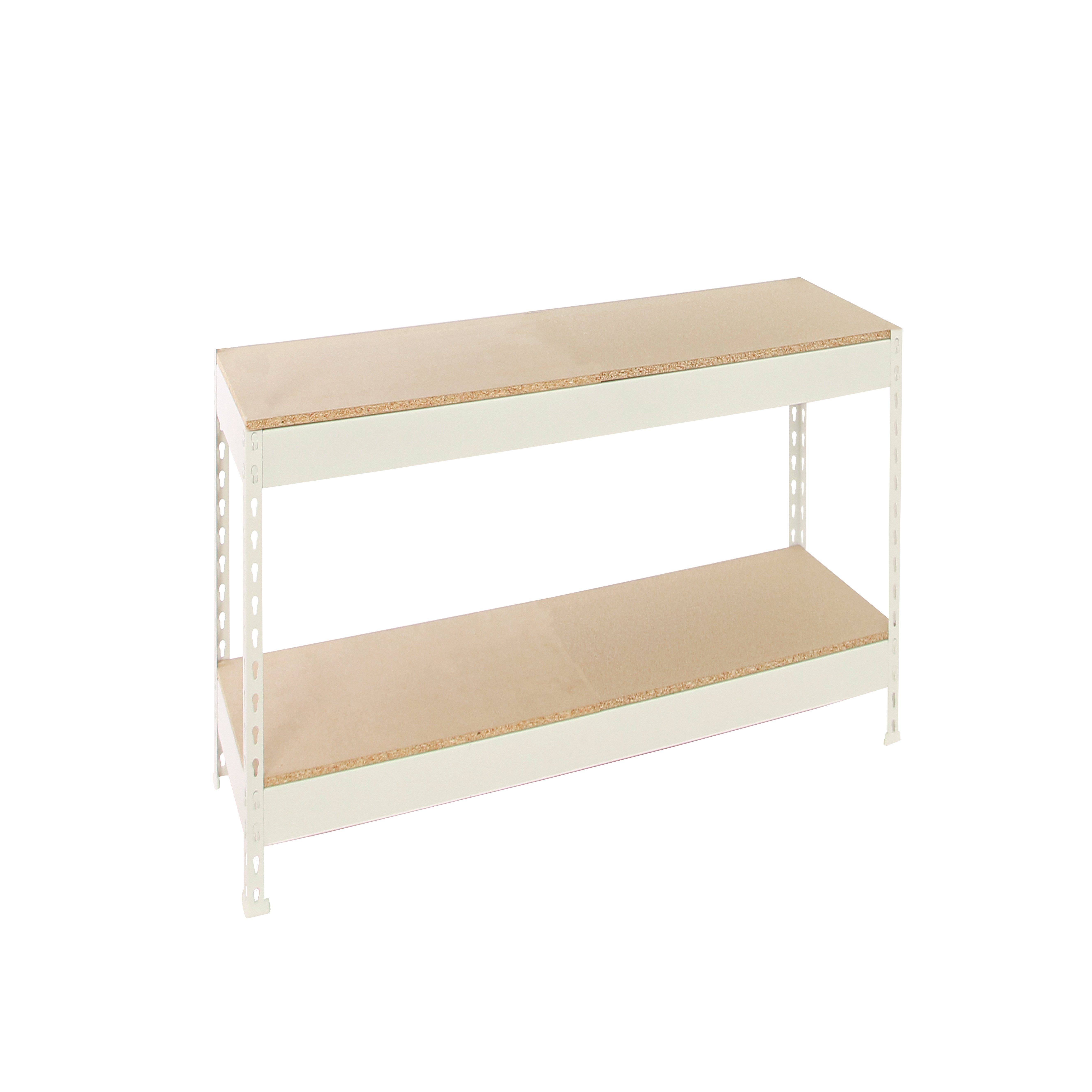 PROREGAL® Schwerlastregal Schwerlastregal MINI WOOD YETI TWO 90x120x45cm Fachlast 400kg Weiß