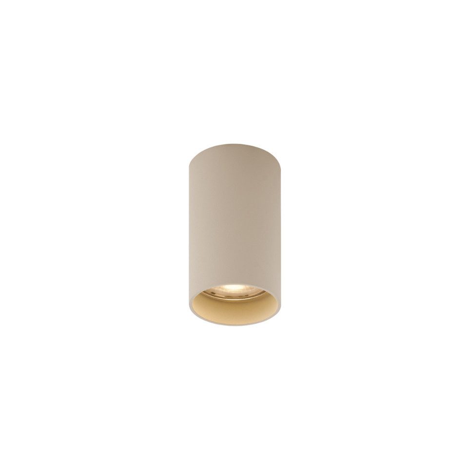 Qazqa LED Aufbaustrahler Tuba, ohne Leuchtmittel, GU10, Beige, Modern, Alum günstig online kaufen