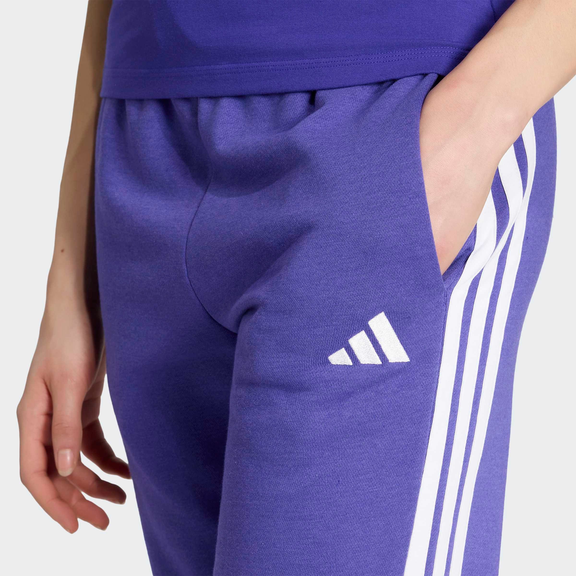 adidas Sportswear Sporthose W 3S FL SL PT schmal geschnitten, für vielseitige Aktivitäten, aus Baumwollmix