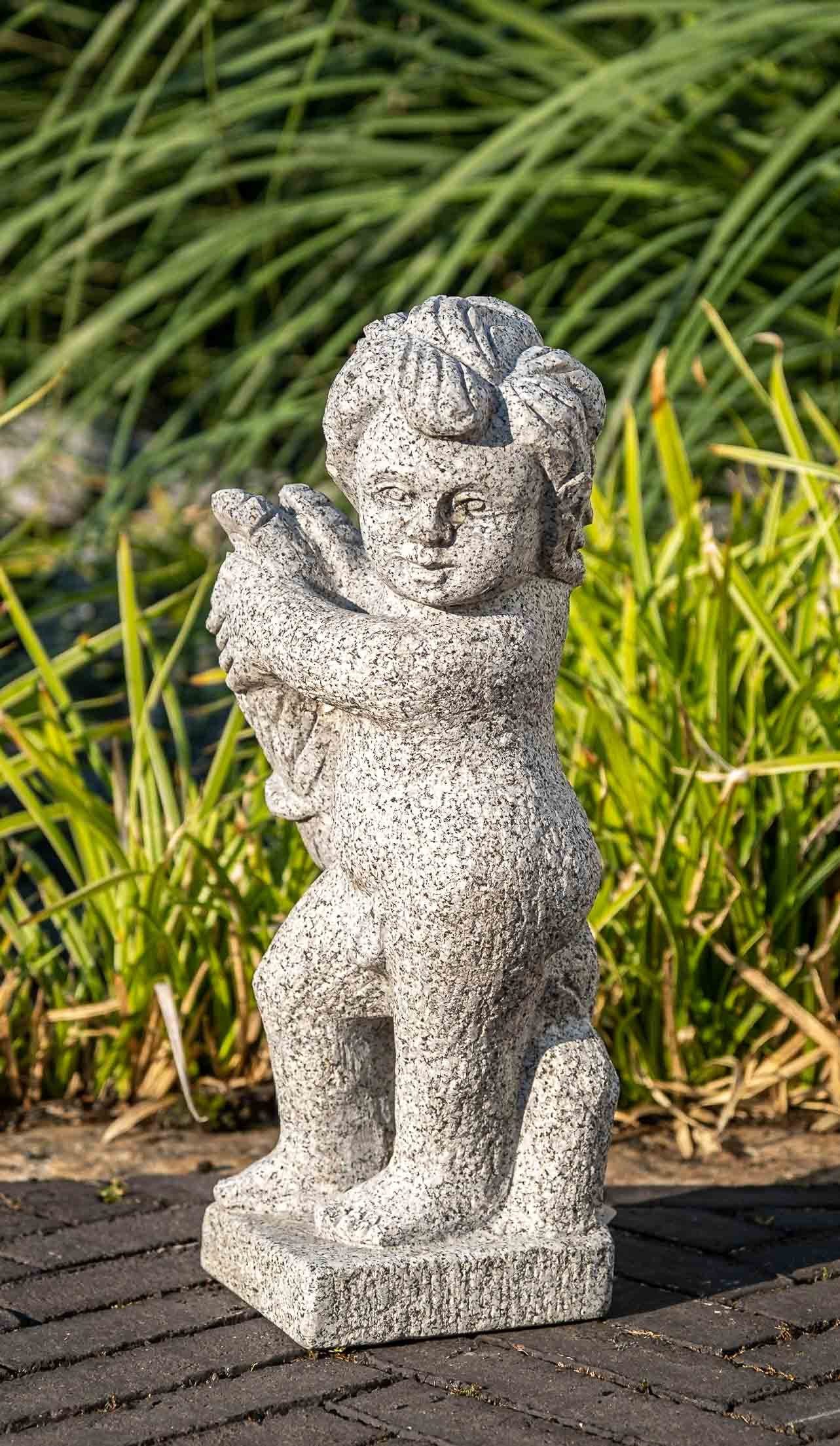 Regen und Frost, Gartenfigur gegen ein IDYL Figur sehr Granit UV-Strahlung. Granit IDYL – – Naturprodukt – Engel, witterungsbeständig robust