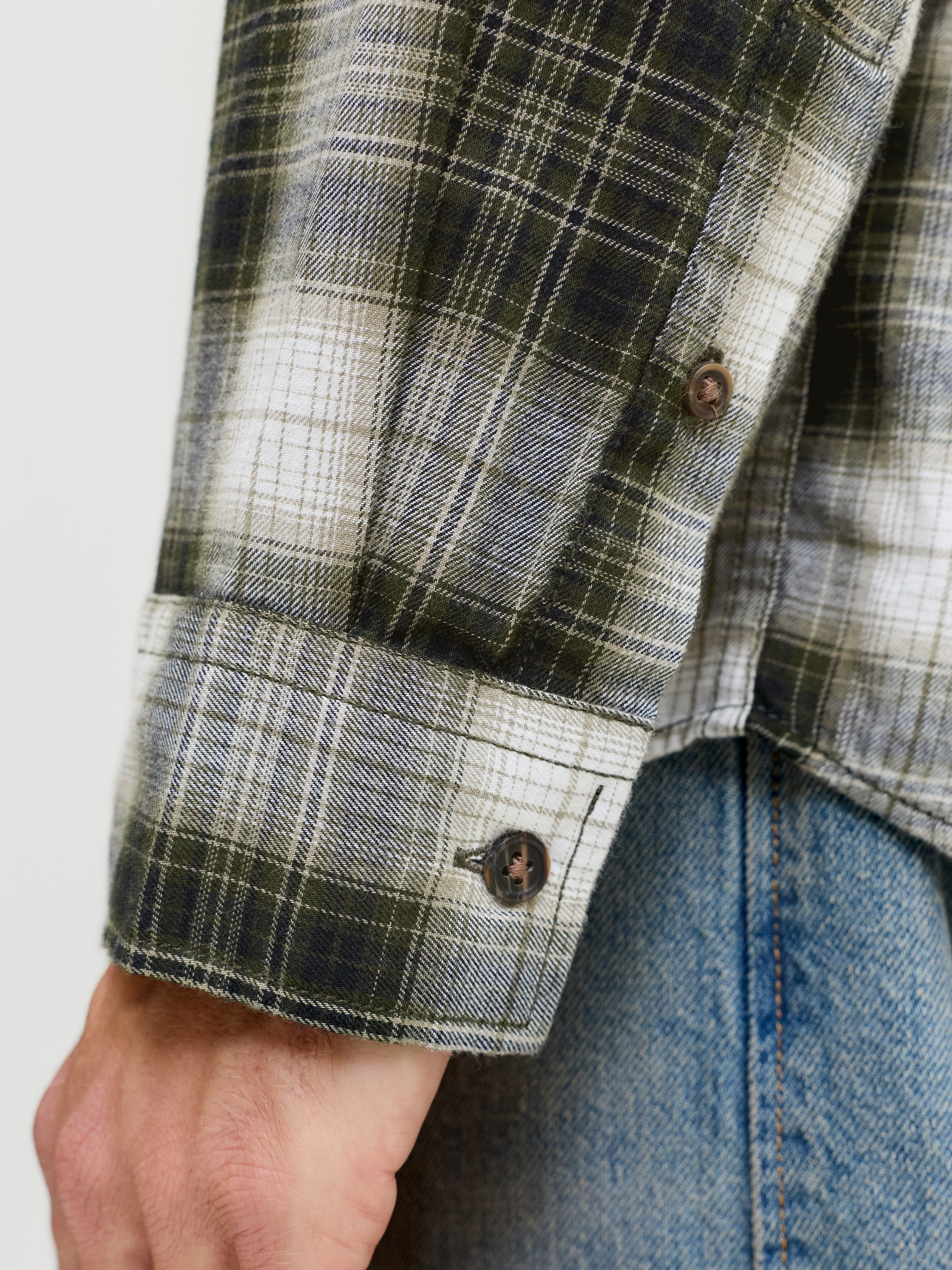 Jack & Jones PlusSize Langarmhemd JJJAMES FLANNEL SHIRT L/S PLS Baumwolle, regular fit