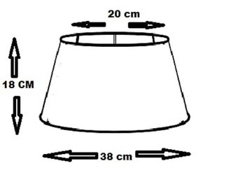 AMBIENTE-LEBENSART.DE Lampenschirm Lampenschirm oval Apricot Classic konische Form Ø 38cm