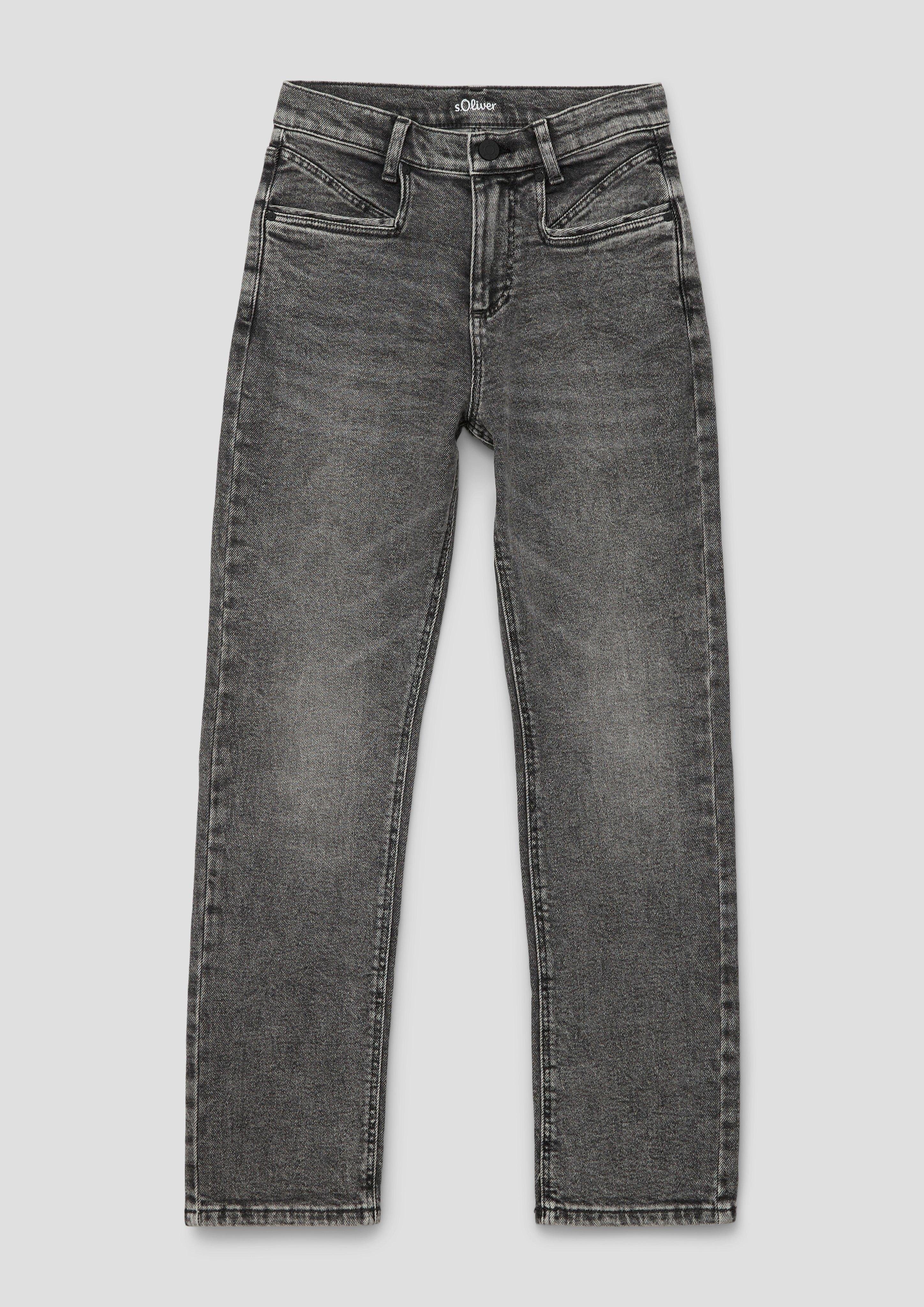Stoffhose Junior High Rise Relaxed / s.Oliver Jeans / leg Waschung Straight s.Oliver Fit /