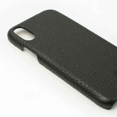 Beyzacases Smartphone-Hülle »Feder Lederclip für iPhone X, XS, schwarz«