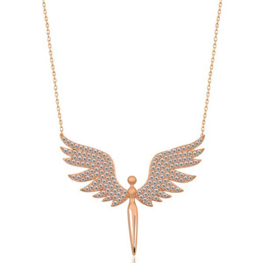 Einzelstück Kette mit Anhänger Schutzengel Halskette 925 Sterling Silber I günstig online kaufen