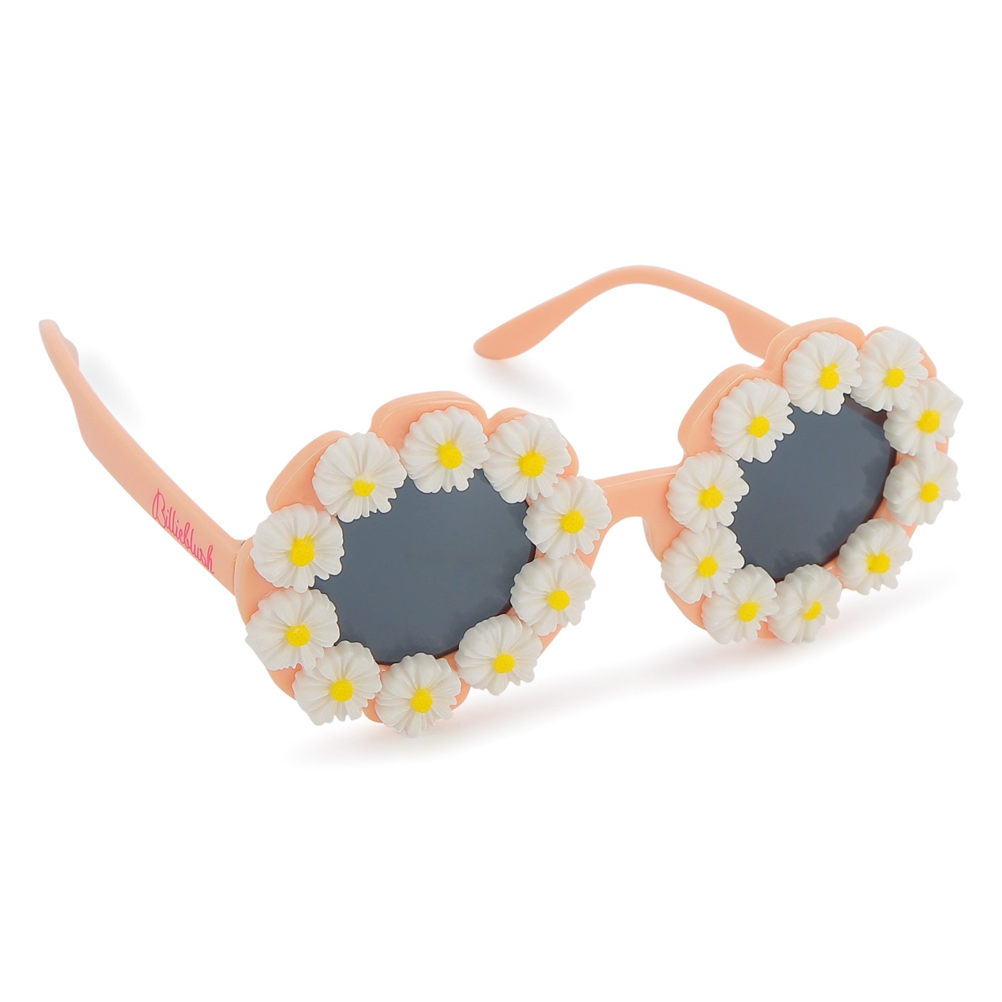 Billieblush Sonnenbrille BILLIEBLUSH Kinder Sonnenbrille hellrosa mit weißen Blumen 3D-Blumen