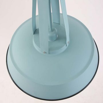 Steinhauer LIGHTING Pendelleuchte, Pendelleuchte Hängelampe Industrie Wohnzimmerleuchte blau Glas