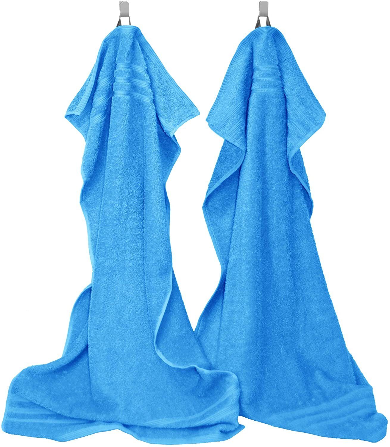 Robustes Bestickt, Reserviert Blau cm 70x140 Frottee (1-St), Papa, Frotteetuch Lashuma für Badetuch Duschtuch Marine